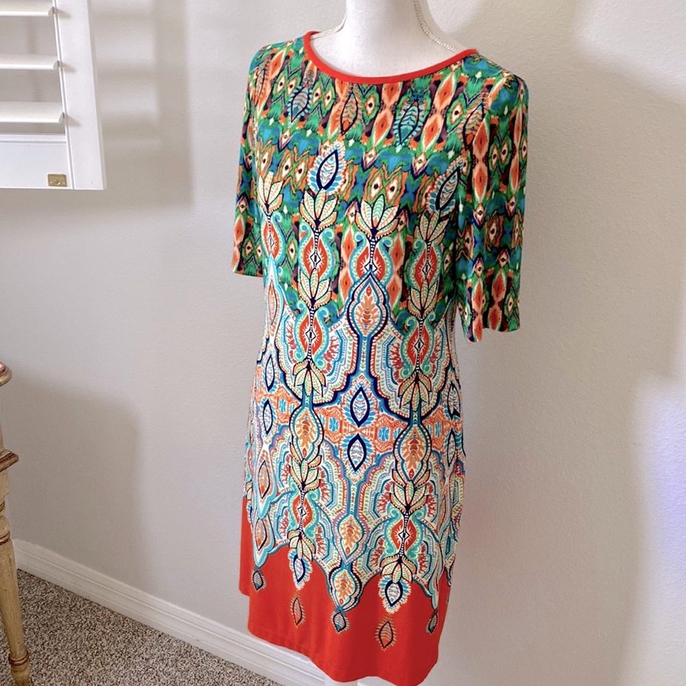 Eliza J Multicolor Patterned Dress